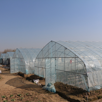 Estufa plástica do túnel chinês exterior do arco transparente para o cultivo