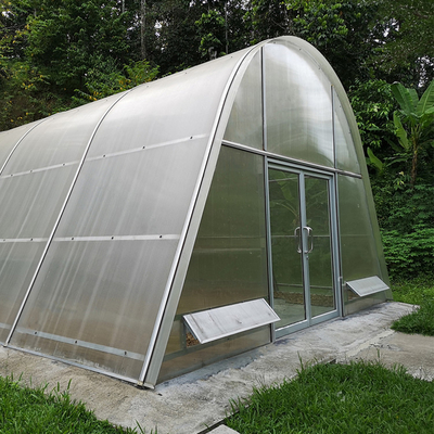 Aquecedor solar de policarbonato protegido UV personalizado Estufas com sistema de sombreamento interno e externo