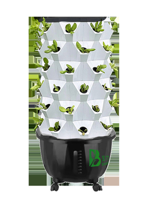 65L 6 camada 48 buracos de planta Sistema de gotejamento de torre hidropônica Personalize o número de camadas para eficiência