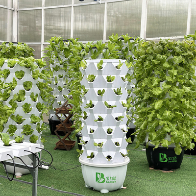 65L 6 camada 48 buracos de planta Sistema de gotejamento de torre hidropônica Personalize o número de camadas para eficiência