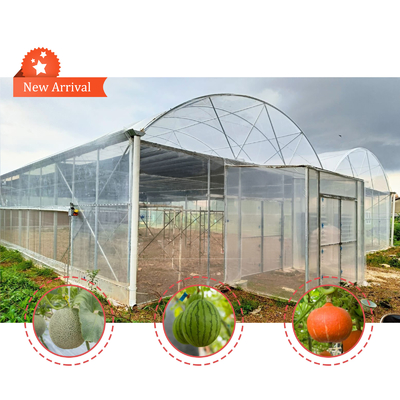 Casa de cultivo de flores e vegetais Quonset Hut Conservatório Casa de cultivo Garrafas de água grandes estufas com ventilação no telhado