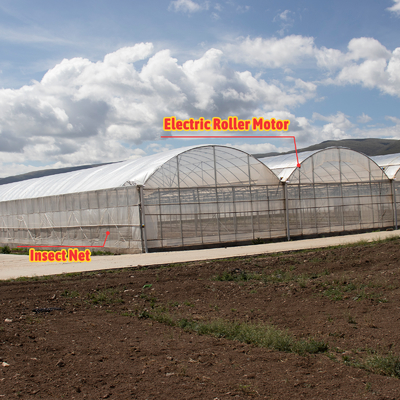 Estufa de aço galvanizado 24x40m com filme PE de 150 mícrons