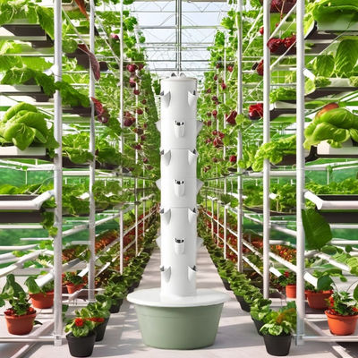 Sistema hidropônico vertical comercial de 7 camadas com torre de cultivo aquapônica de bomba automática para produção de vegetais